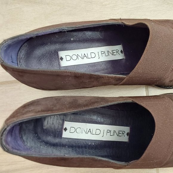 Donald J Pliner ALLES Brown Suede Slip On Loafer. Size 7M - Picture 3 of 11
